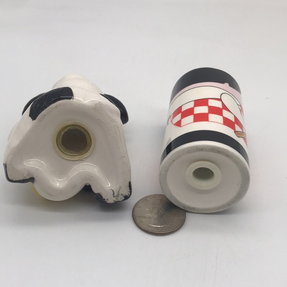 Ceramic Two Mixed Matched Cow/Chef Salt & Pepper Shaker’s - Picture 6 of 6
